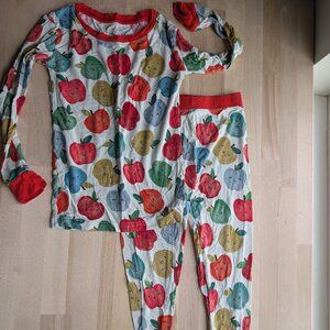 Little Sleepies Pajamas 2 Piece Long Sleeve Set - 4T Red Apple of My Eye